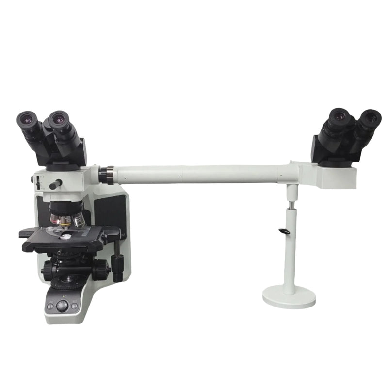 Olympus Microscope BX43 with Fluorites & Side by Side Dual Head Bridge Pathology - microscopemarketplace