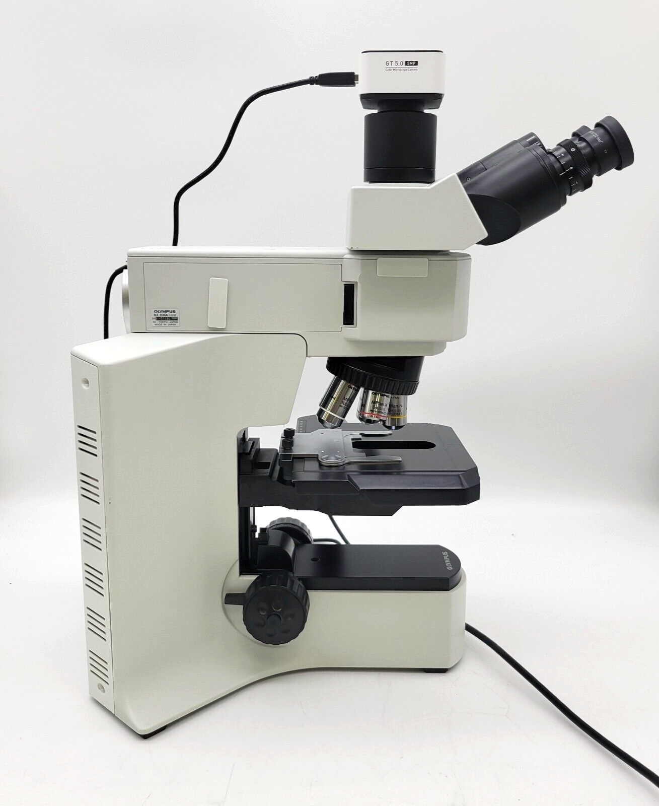 Olympus Microscope BX41M-LED Mettalurgical with Trinocular Head and Camera - microscopemarketplace