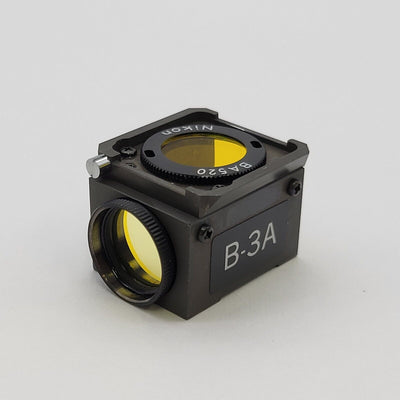Nikon Microscope Fluorescence Filter Cube B-3A  DM510 Optiphot Labophot - microscopemarketplace
