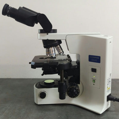 Olympus Microscope BX41 NEW Old Stock with Tilting Head and 100x Objective - microscopemarketplace