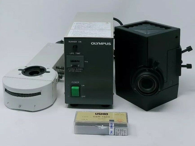 Olympus Microscope BX Fluorescence Illuminator, Lamphouse, Power Supply, & Bulb - microscopemarketplace