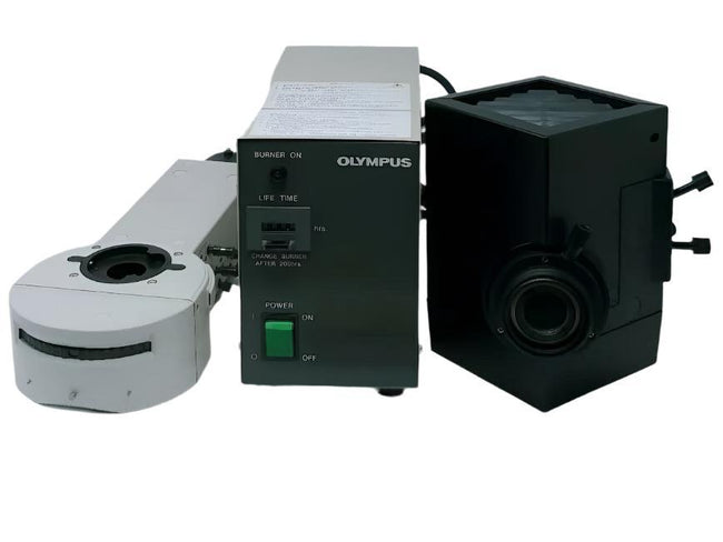 Olympus Microscope BX Fluorescence Illuminator, Lamphouse, Power Supply, & Bulb - microscopemarketplace