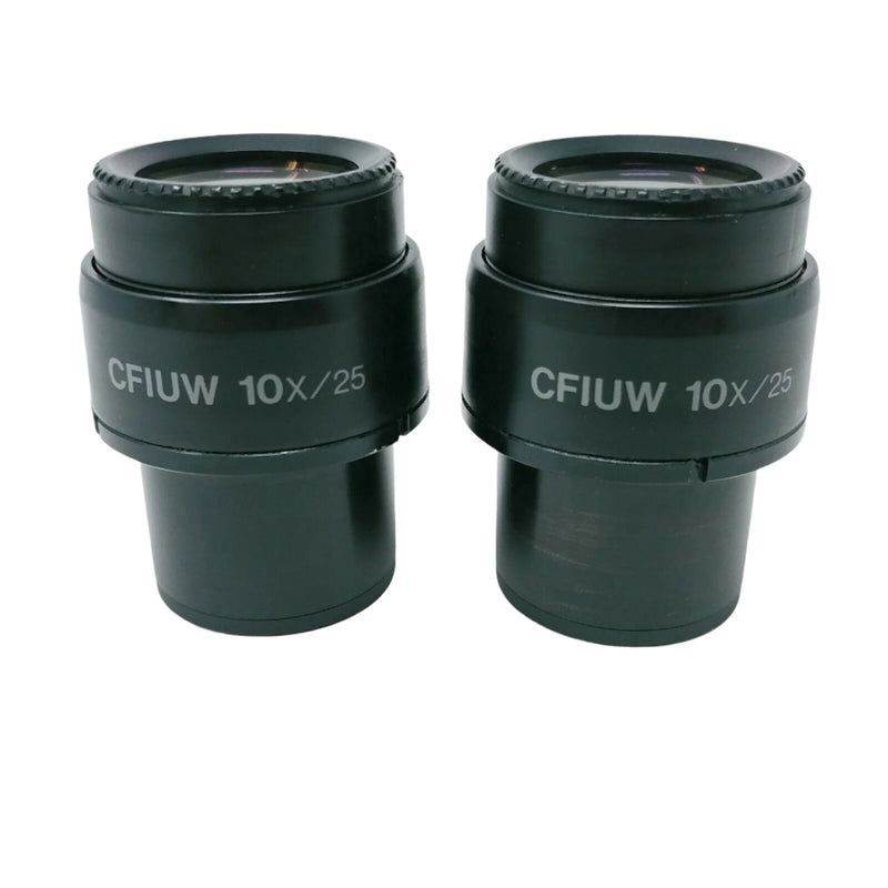 Nikon Microscope Focusing Eyepieces CFIUW 10x/25 Ultra Wide Field - microscopemarketplace