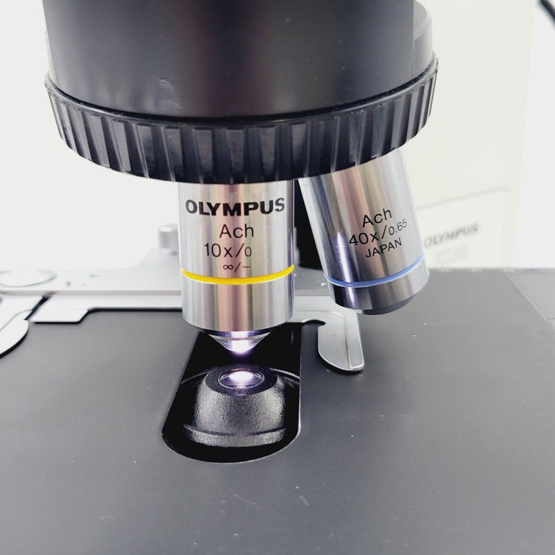 Olympus Microscope BX40 with Fluorescence, 10x, and 40x - microscopemarketplace
