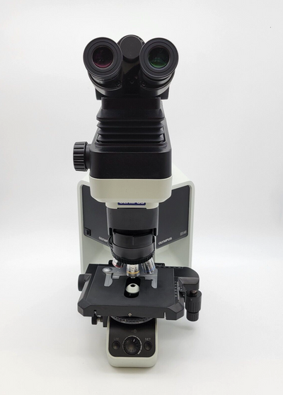 Olympus Microscope BX46 LED with Tilting Lift Ergo Head and 100x Objective - microscopemarketplace