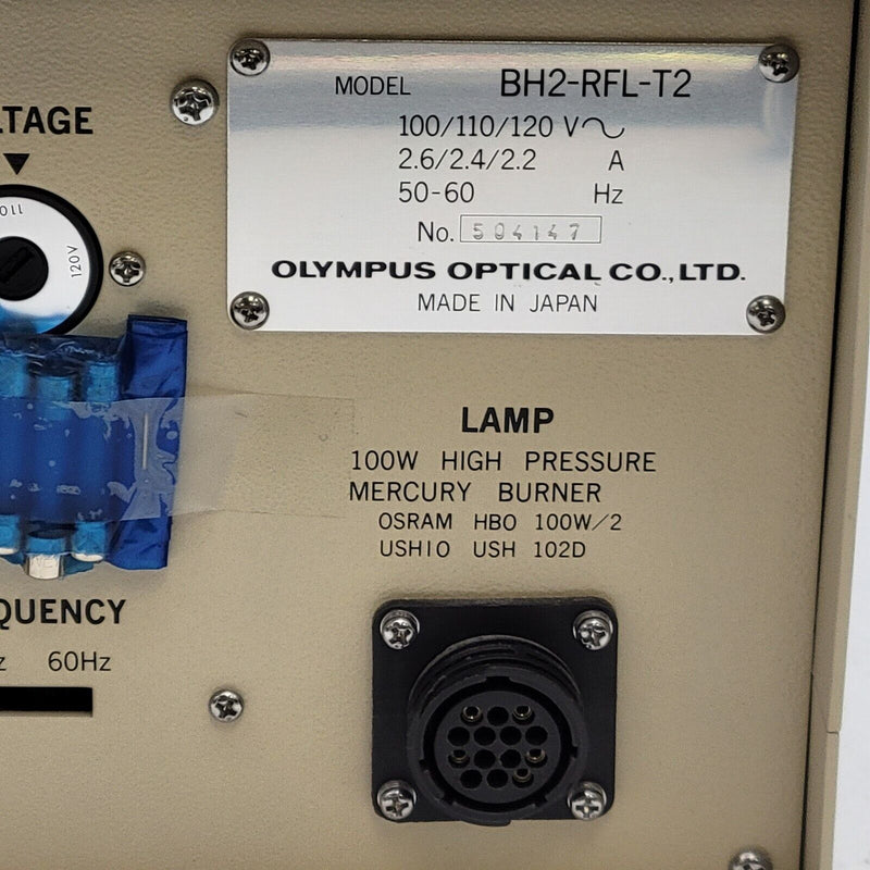 Olympus Microscope BH2-RFL-T2 Fluorescence Mercury 100W Power Supply - microscopemarketplace