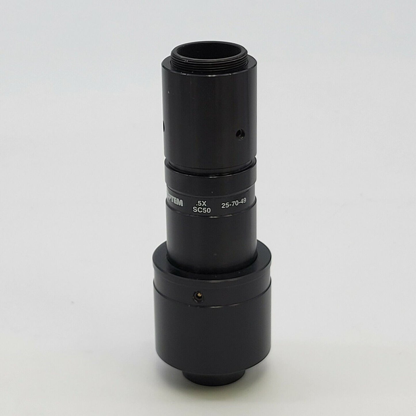 Optem Microscope Camera Adapter Coupler .5x SC50 25-70-49 & F Clamp 25-70-13 - microscopemarketplace