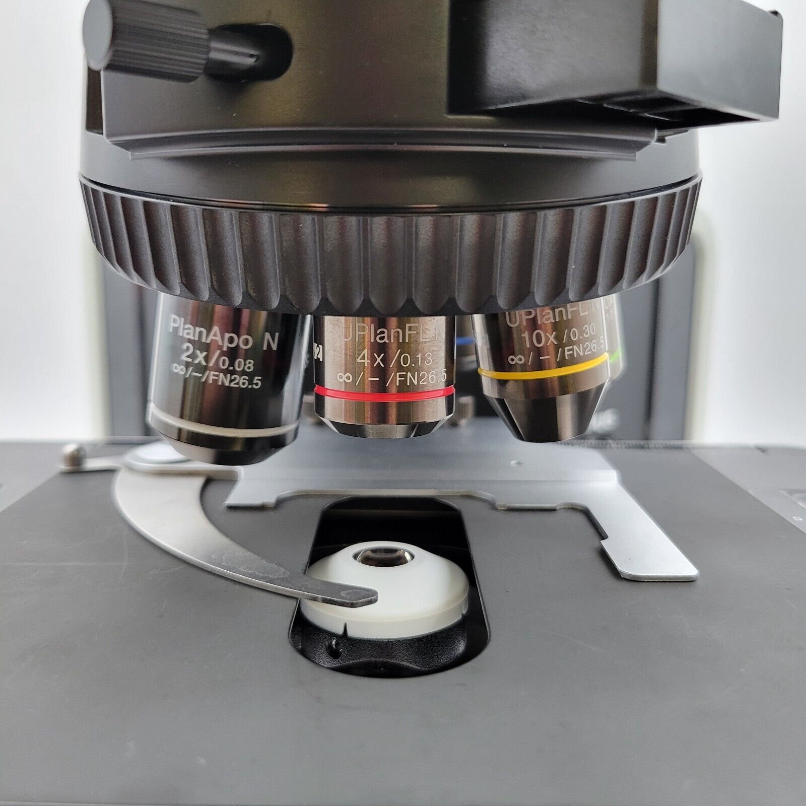 Olympus Microscope BX53 LED with Apo 2x, Fluorites, & Trinocular