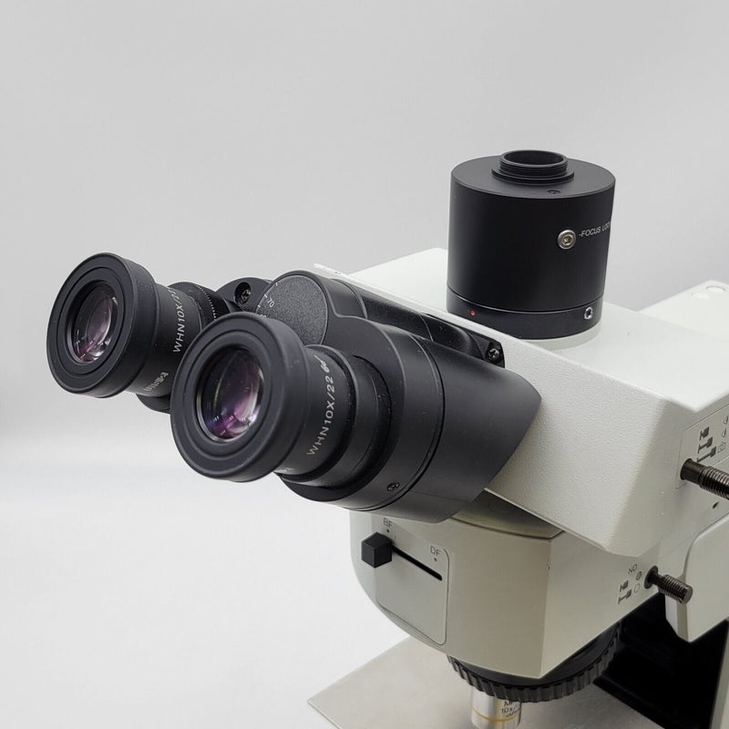 Olympus Microscope BX51M Metallurgical Brightfield Darkfield w/ Trinocular Head - microscopemarketplace