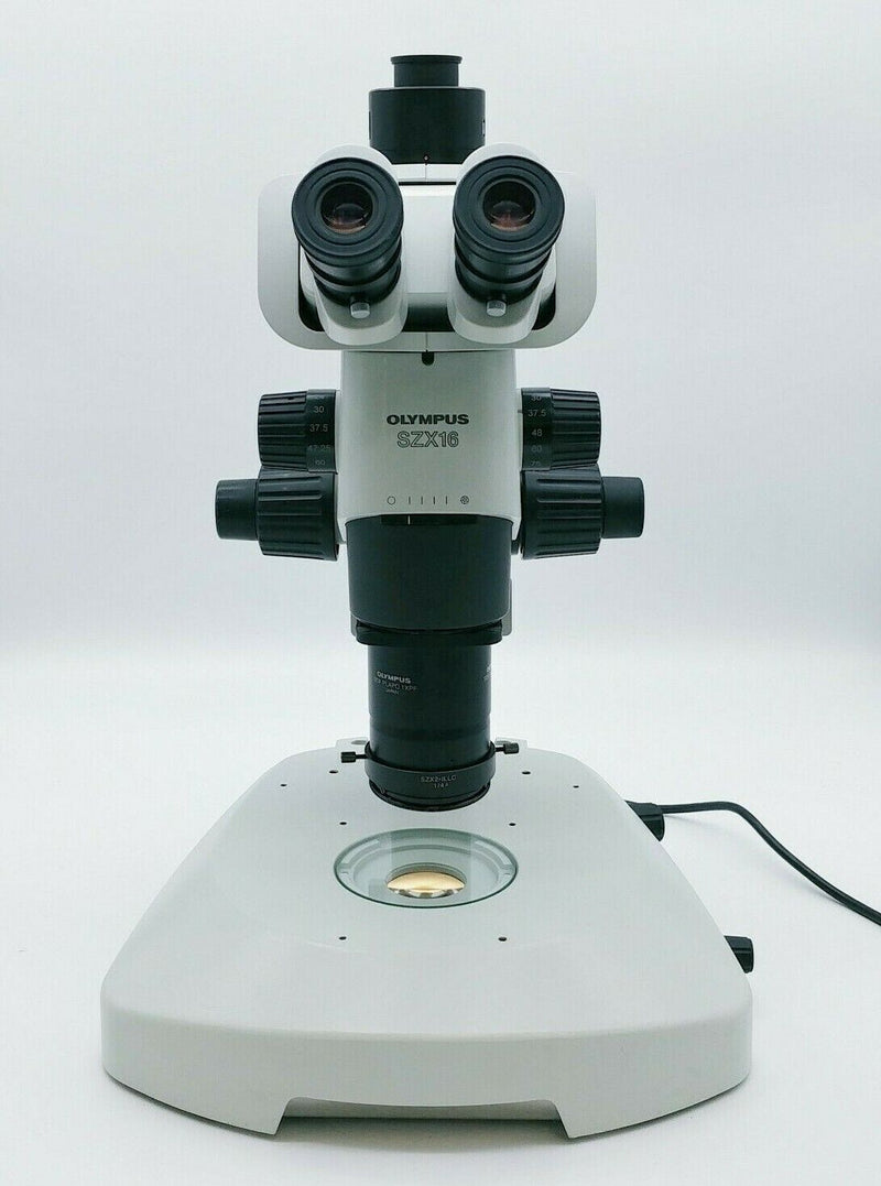 Olympus Microscope SZX16 with Dual Objective Turret and Tilting Trinocular Head - microscopemarketplace