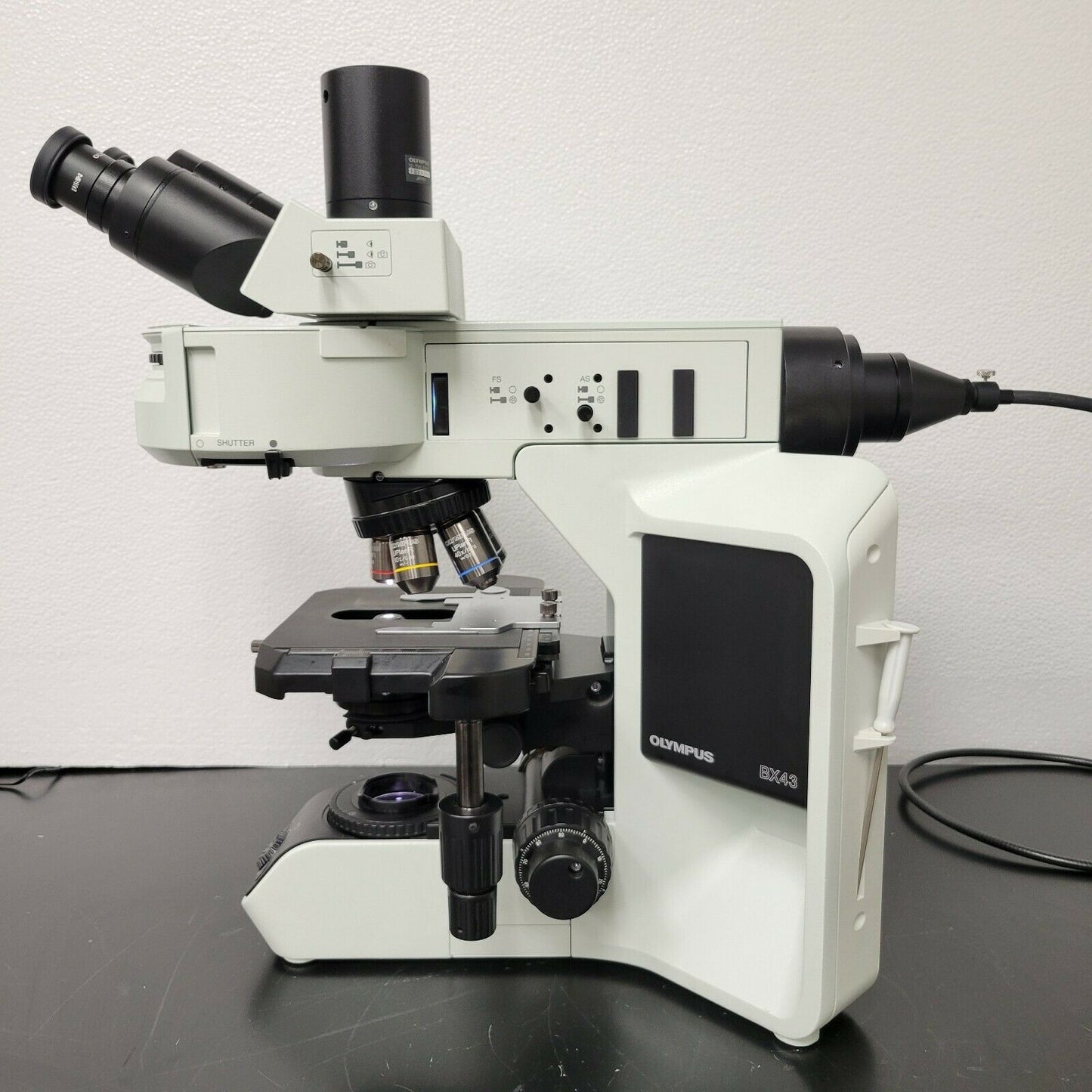 Olympus Microscope BX43 with Fluorites, Fluorescence, & X-Cite Lite Illumination - microscopemarketplace