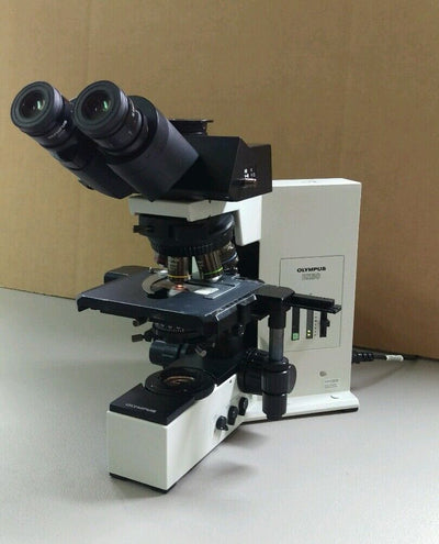 Olympus Microscope BX50 with Apos and Super Wide Trinocular Head / Pathology - microscopemarketplace
