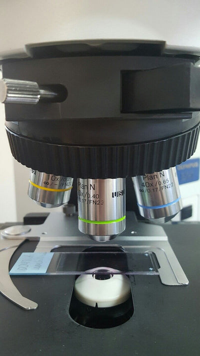 Olympus Microscope BX41 with 2X and Side by Side Bridge Mohs Microscope - microscopemarketplace