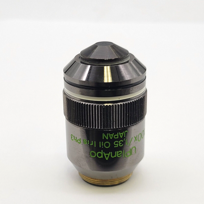 Olympus Microscope Objective UPlanApo 100x Oil Ph3 Phase Contrast - microscopemarketplace
