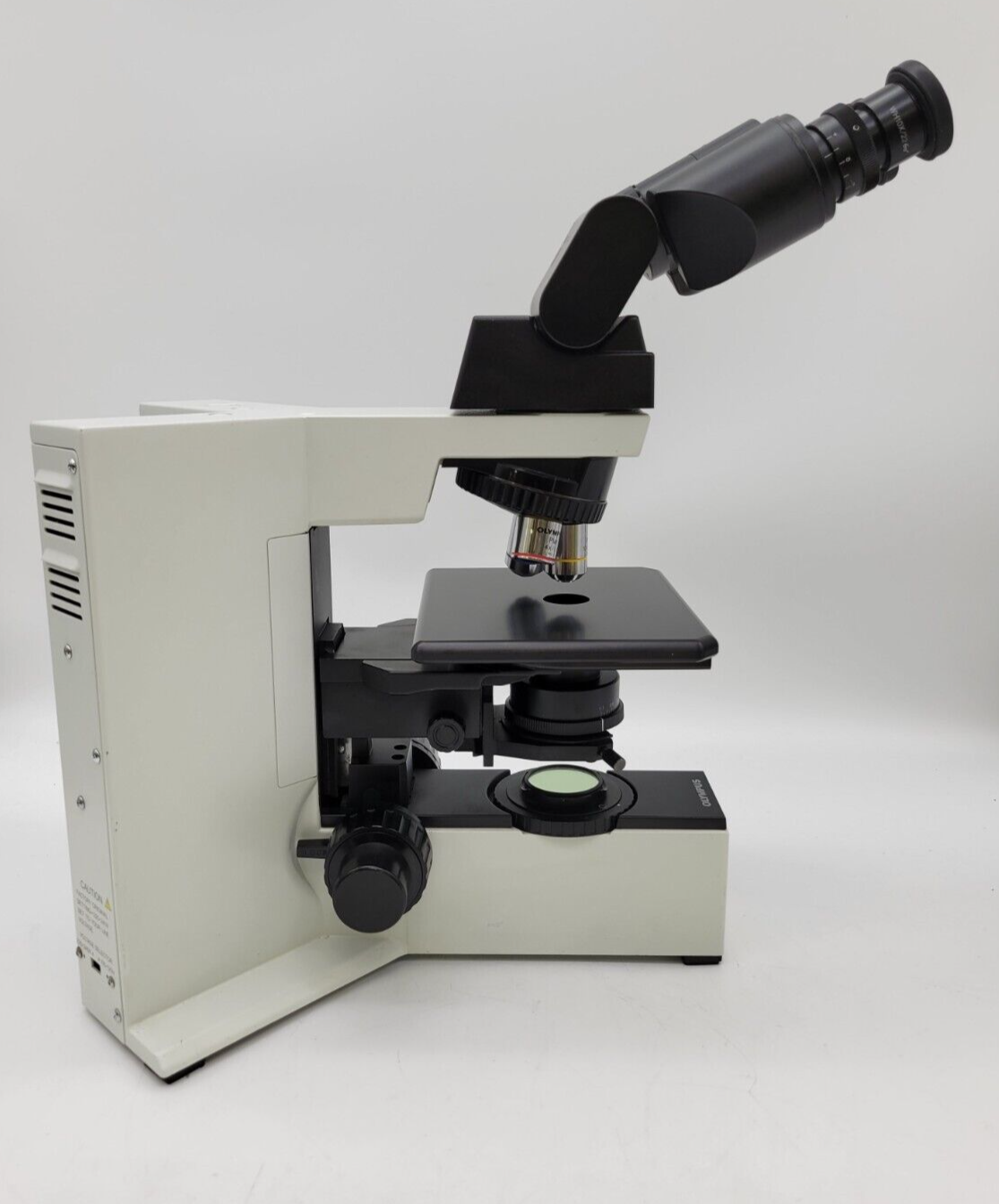 Olympus Microscope BX40 with Fixed Stage, Tilting Head, & 4x 10x 40x Objectives - microscopemarketplace