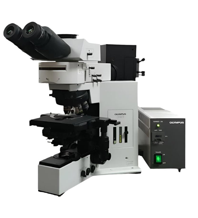 Olympus Microscope BX50 with DIC, Fluorescence, and Trinocular Superwide Head - microscopemarketplace