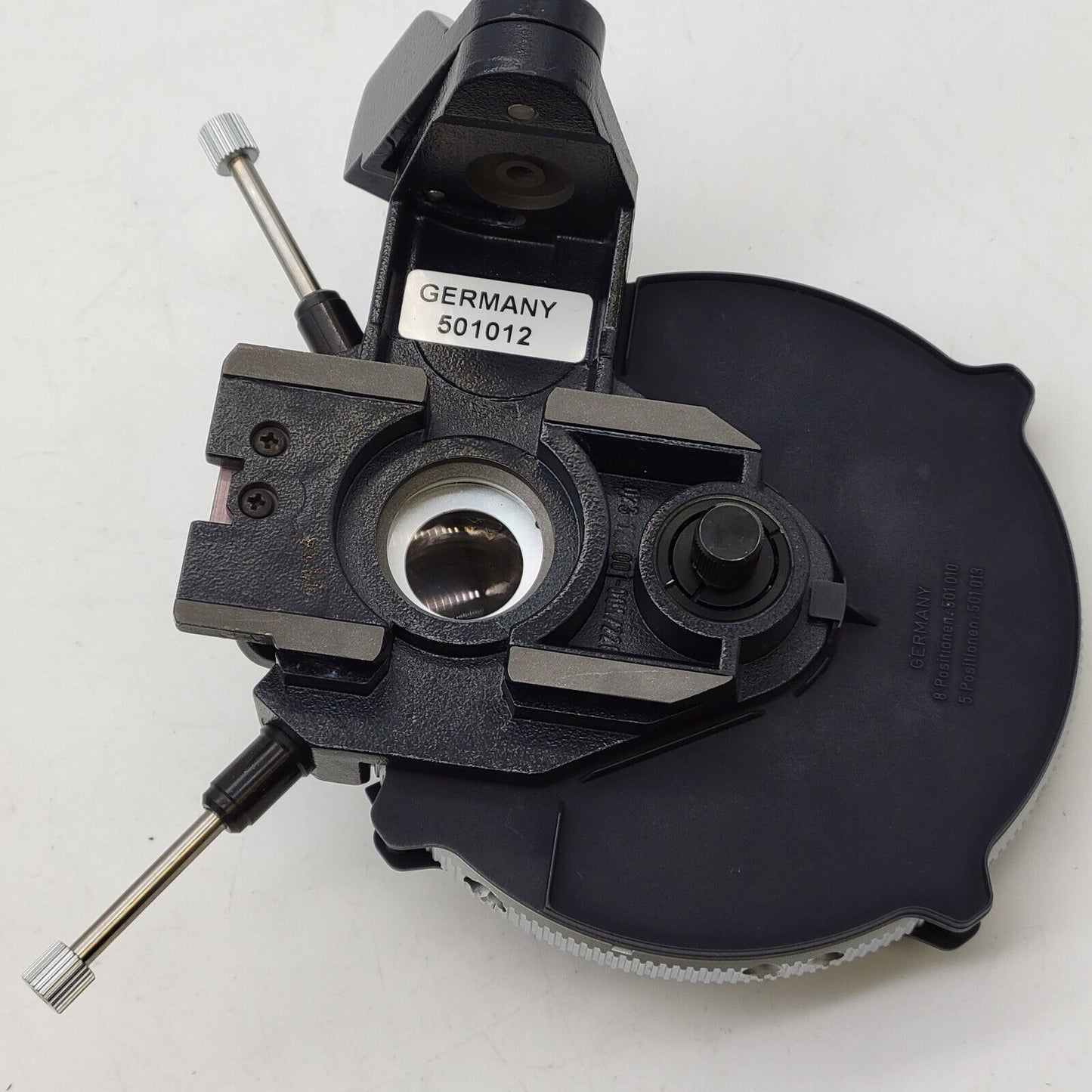 Leica Microscope Swing Out Condenser Pol DIC 8 Position Turret 501010 501012 - microscopemarketplace